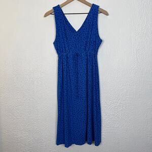 Fresh Produce Blue Sleeveless V-Neck Dress Size Medium